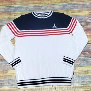 Moeyo Nautical Sailor cardigan  Sweater size large